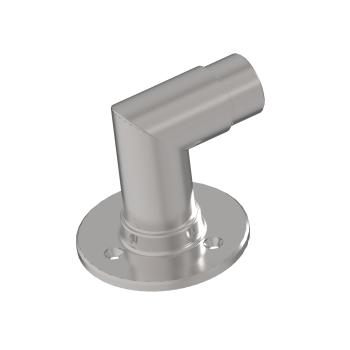 Wandanker gebogen scharf Wandflansch für 42,4 x 2,0 mm, V2A matt gebürstet